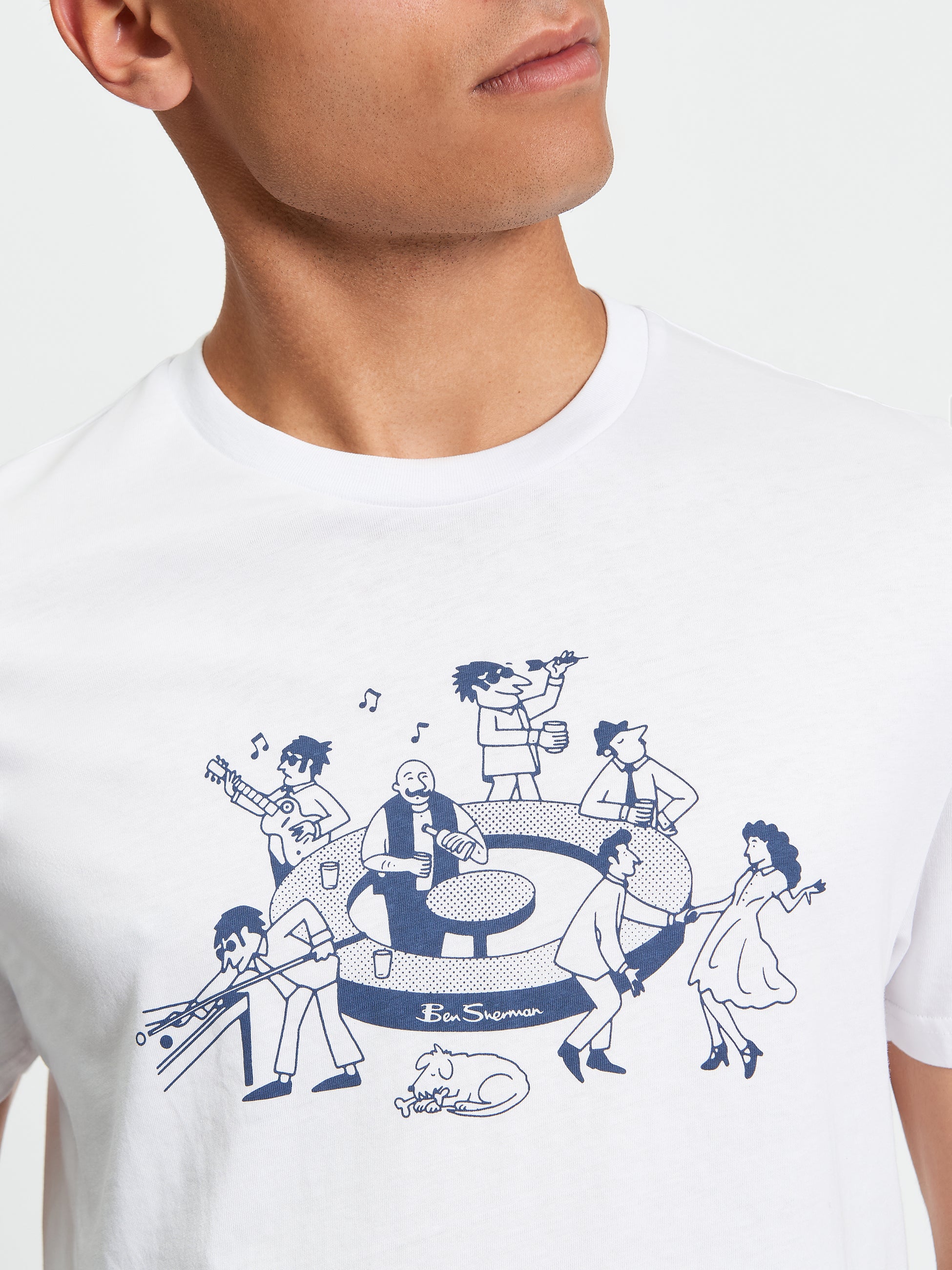 The Modern Scene Tee - White - Close Up