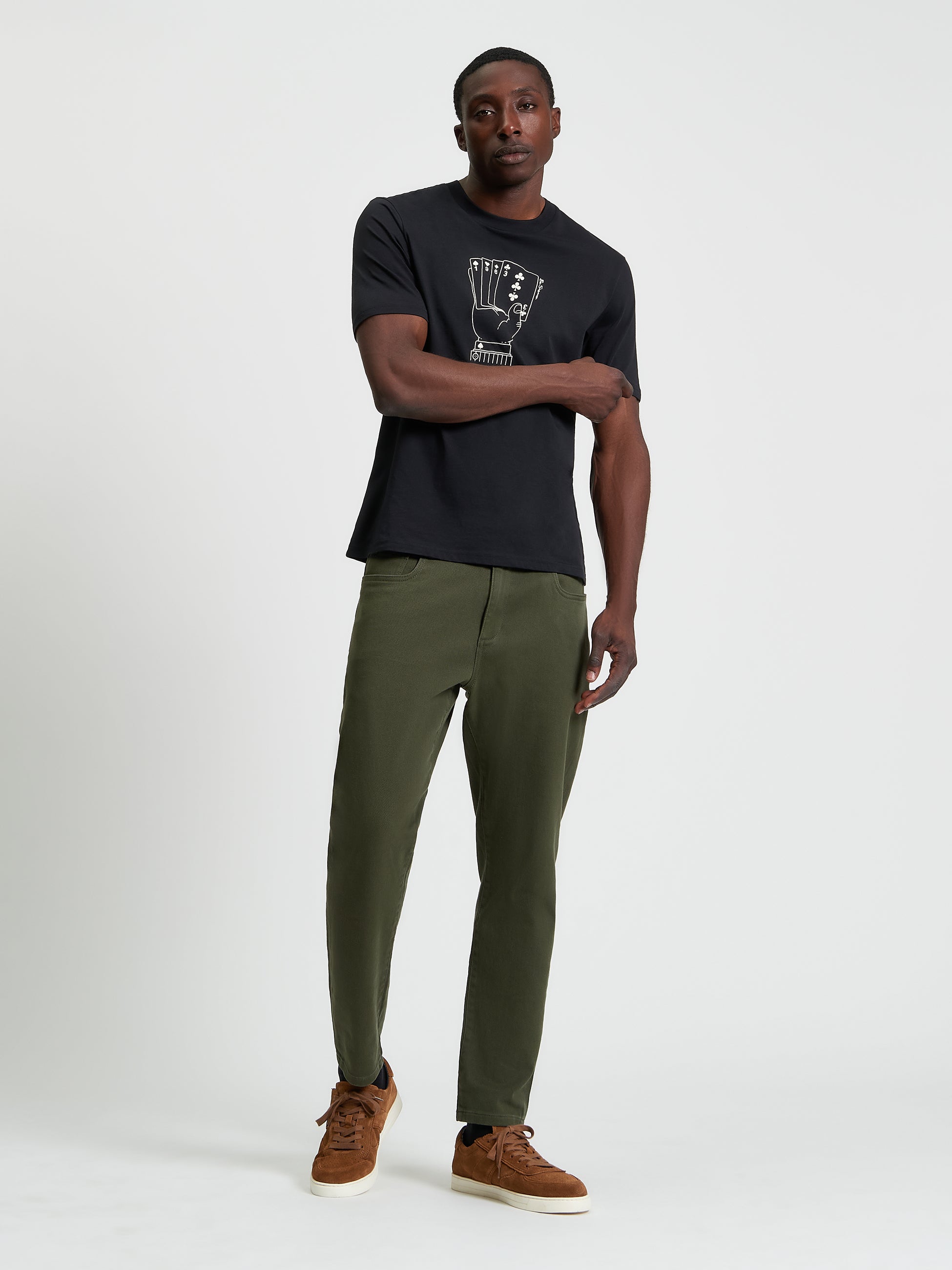 Hidden Ace T-Shirt Graphic Print Black