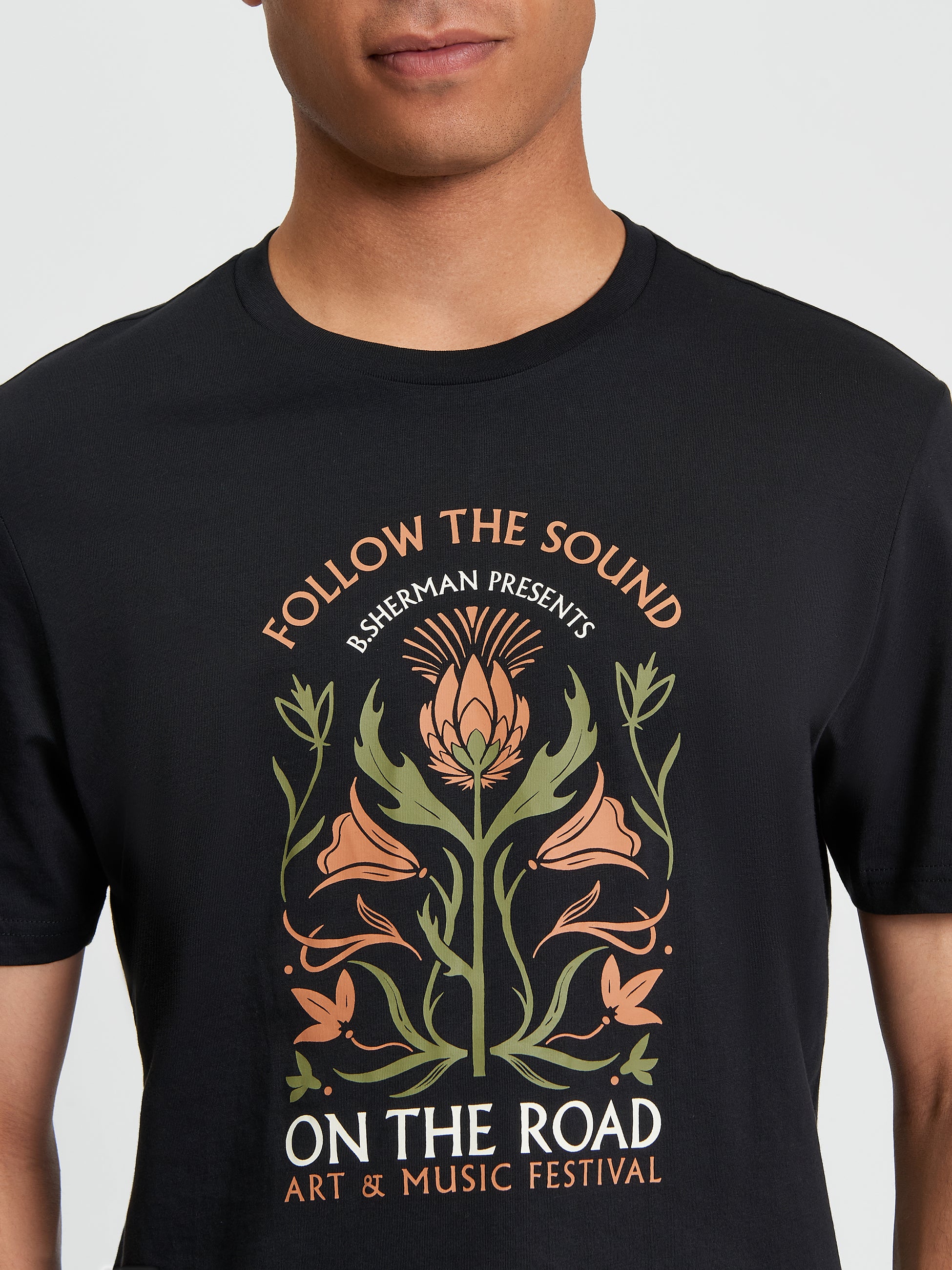 Festival Tee - Black - Close Up