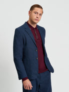 Puppytooth Blazer - Marine - Front