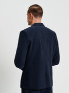 Corduroy Blazer - Dark Navy - Back