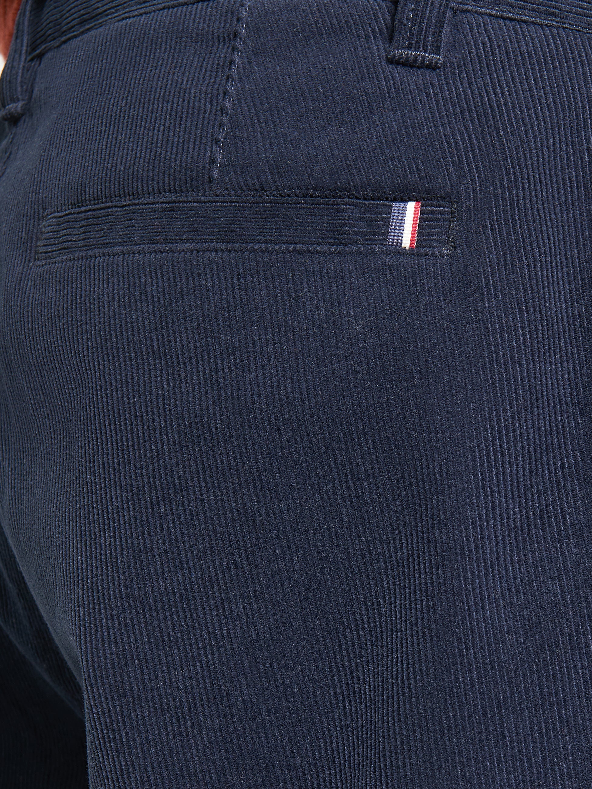 Corduroy Fit Taper Trouser - Dark Navy - Close Up
