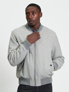 Wool Melange Bomber - Grey - Front