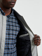 Wool Melange Bomber - Grey - Detail