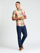 Short Sleeve Oversized Check Shirt - Zest - Mod