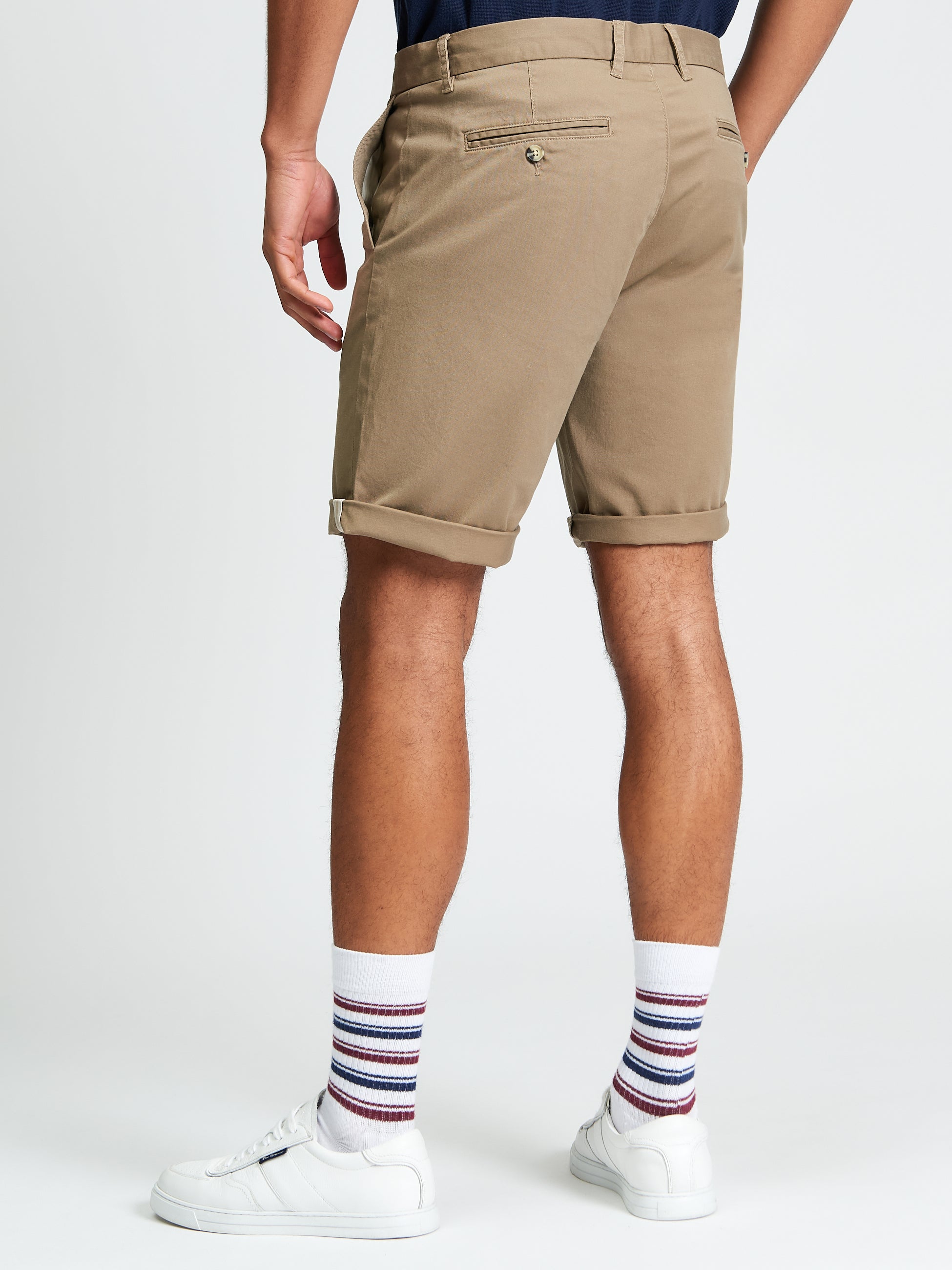Signature Chino Short - Stone - Back View