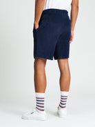 Towelling Short - Dark Navy - Back View