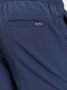 Swimshort by Ben Sherman – navy color featuring an elasticated waistband and drawstring fastening