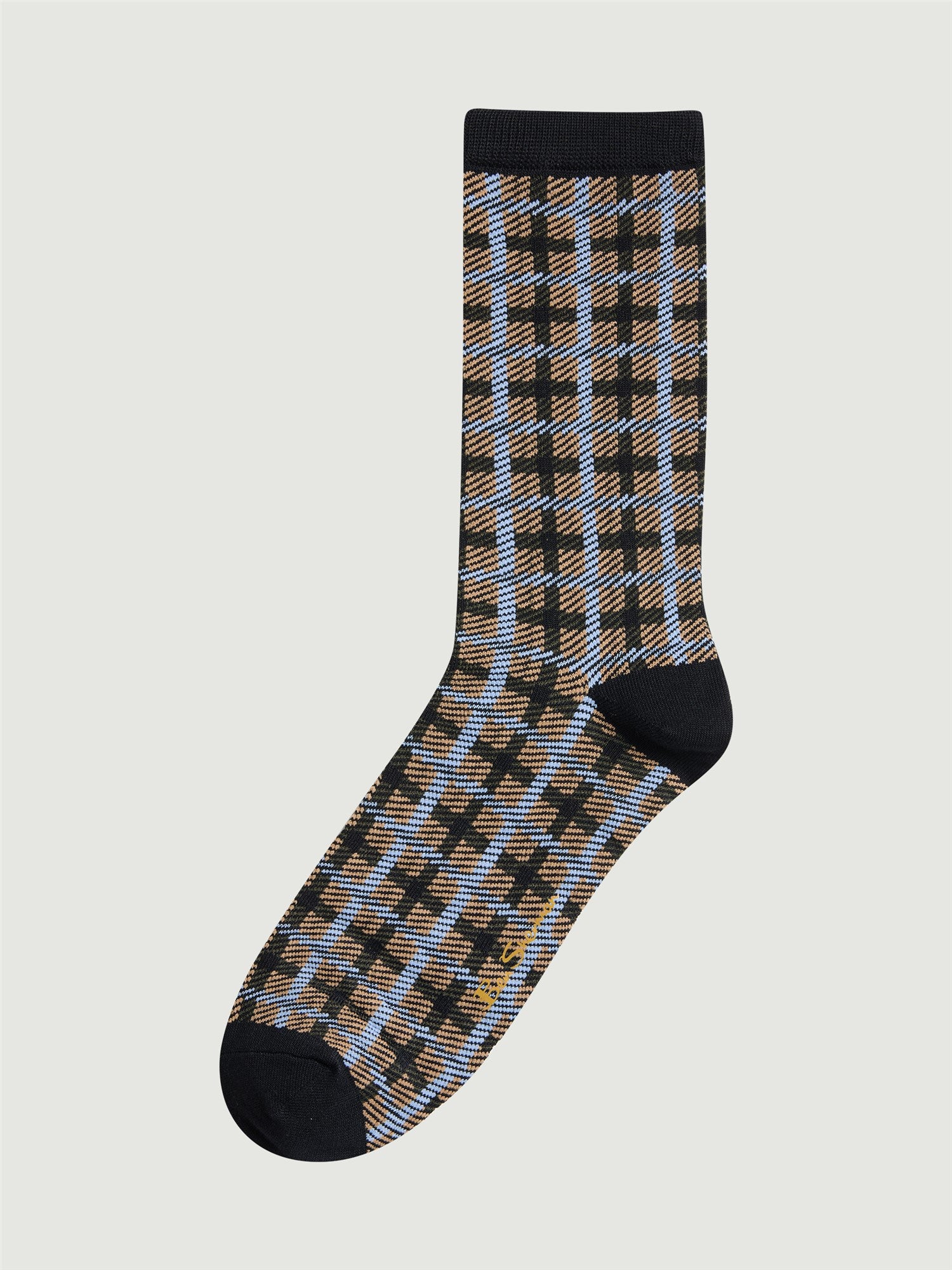 3 Pack Mod Stripe Sock – Bold patterned crew sock in black, blue, and orange hues, perfect for gifting and everyday wear.