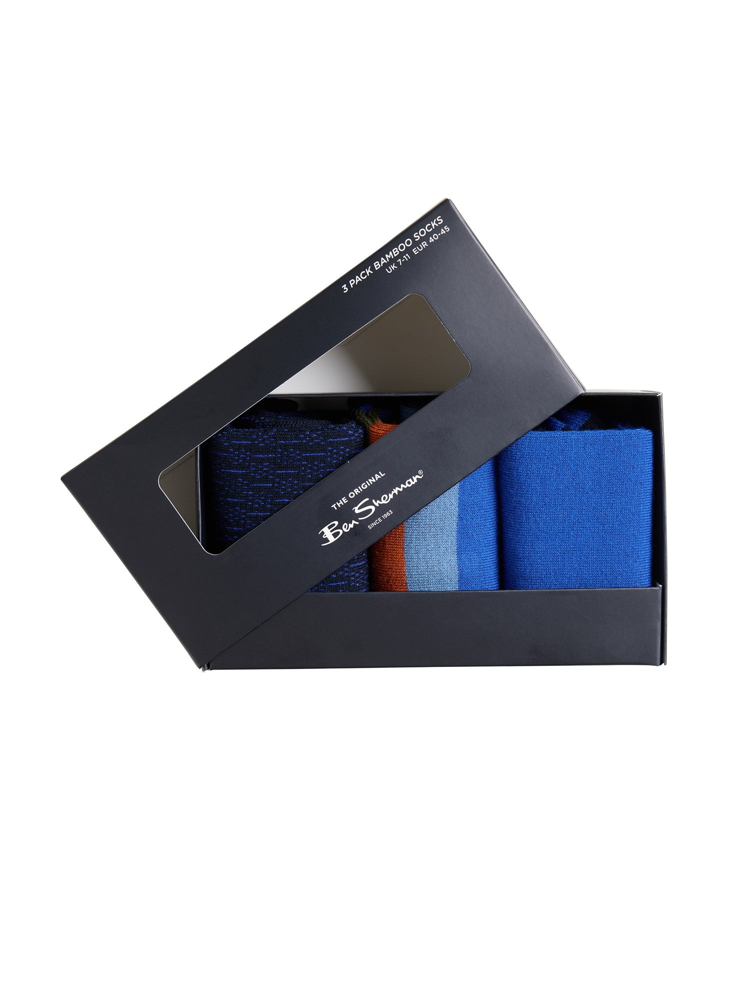 3 Pack Mod Stripe Socks – Assorted bamboo crew socks in bold colors, perfect for gifting.