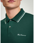 Signature Pique Polo - Forest - Close-Up