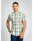 Short Sleeve Classic Check Shirt - Forest - Styled