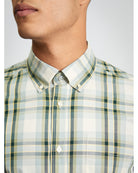 Short Sleeve Classic Check Shirt - Forest - Close-Up