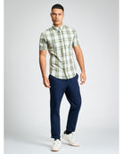 Short Sleeve Classic Check Shirt - Forest - Mod