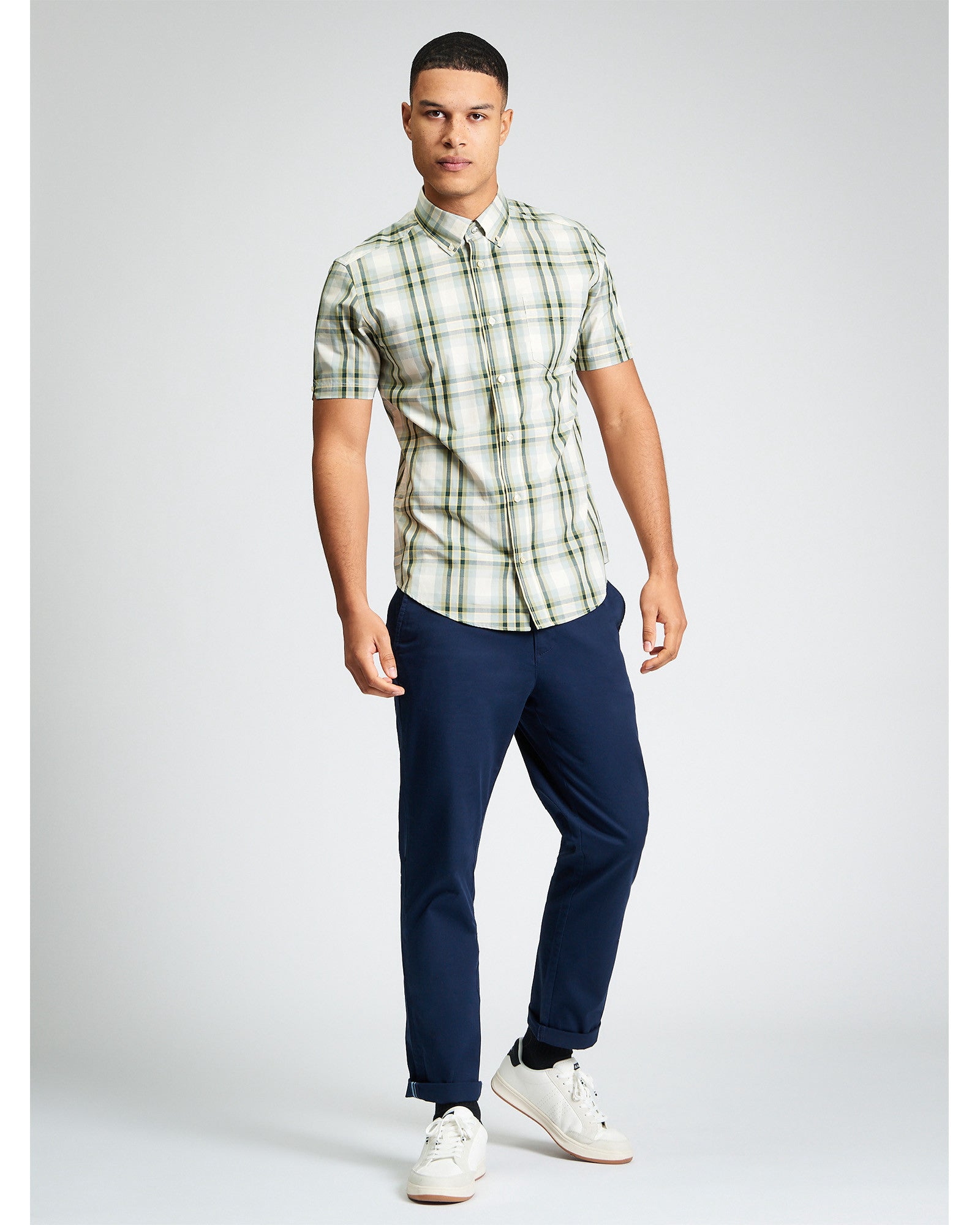 Short Sleeve Classic Check Shirt - Forest - Mod