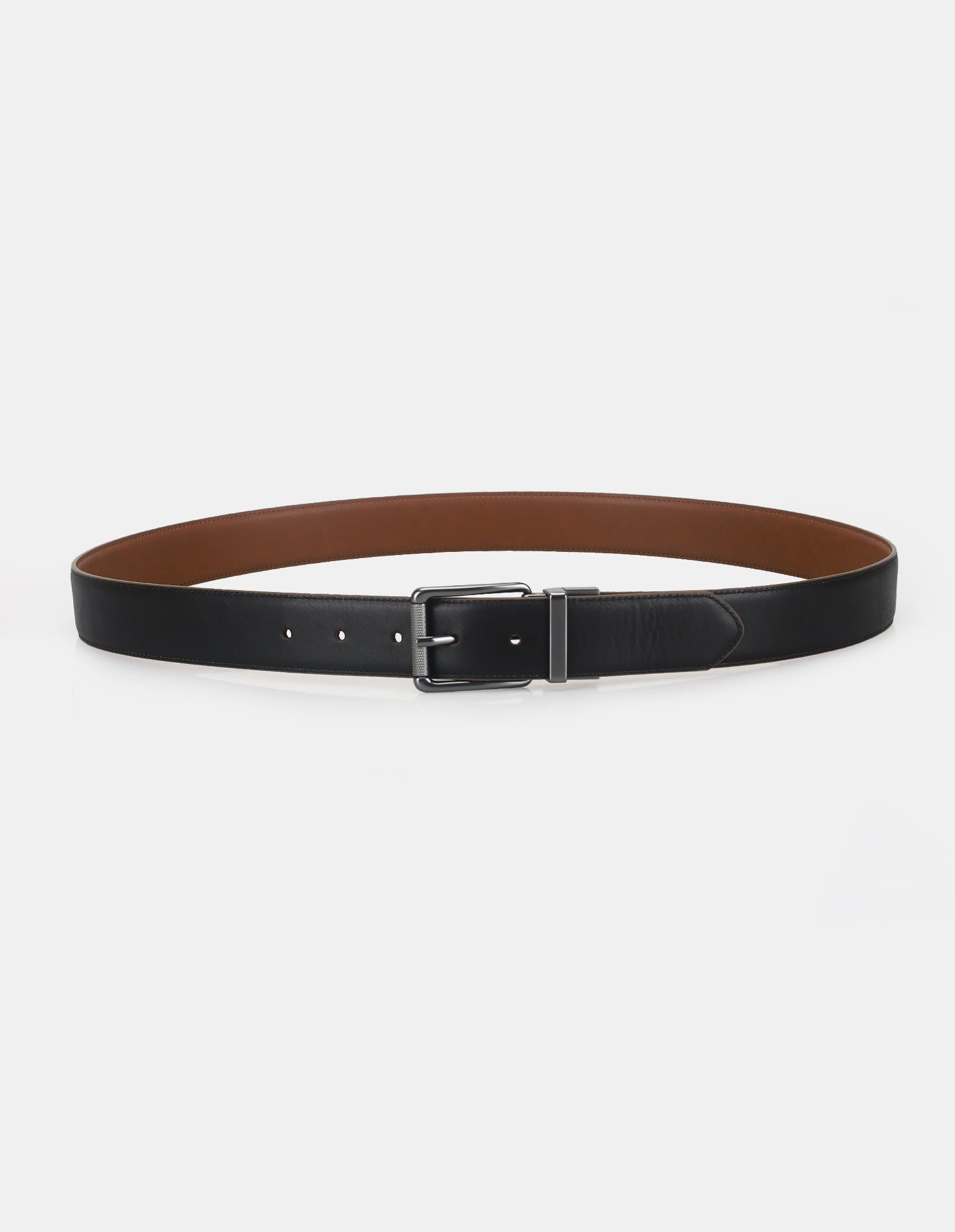2 BUCKLE BELT SET – black leather belt with buckle, stylish accessory for any outfit.