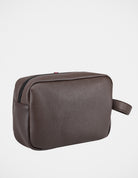 Wetpack washbag in brown, stylish and water-resistant, perfect for modern men on the go.